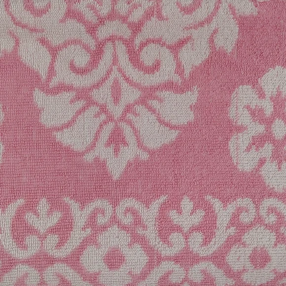 Vintage 80s St Marys Pink And White Floral Cotton Towels Set Of 2 - Picture 5 of 8